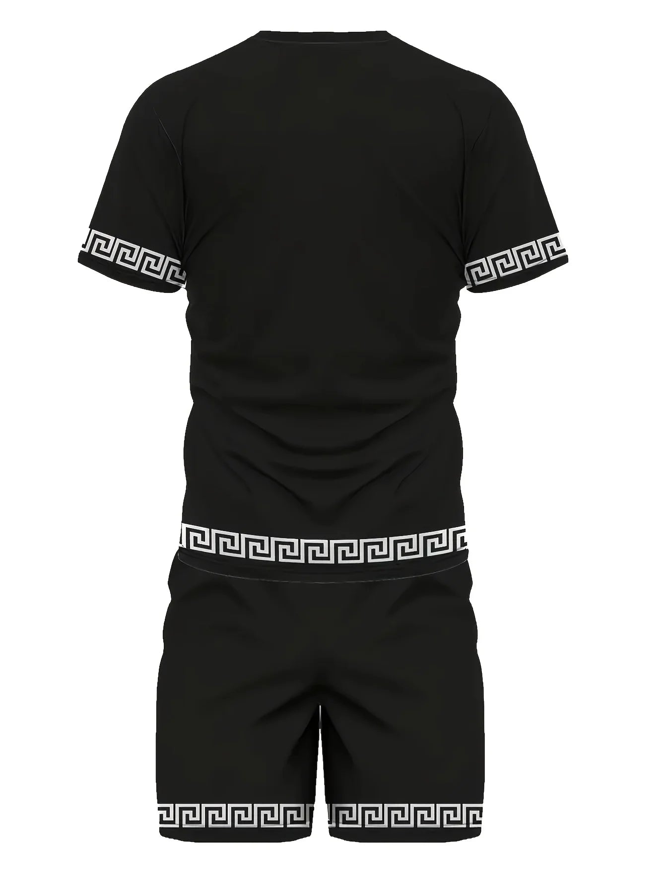 Verano nuevo traje de hombre estampado conjunto de mangas cortas y pantalones cortos para hombre Camiseta casual de verano para uso diario para hombre