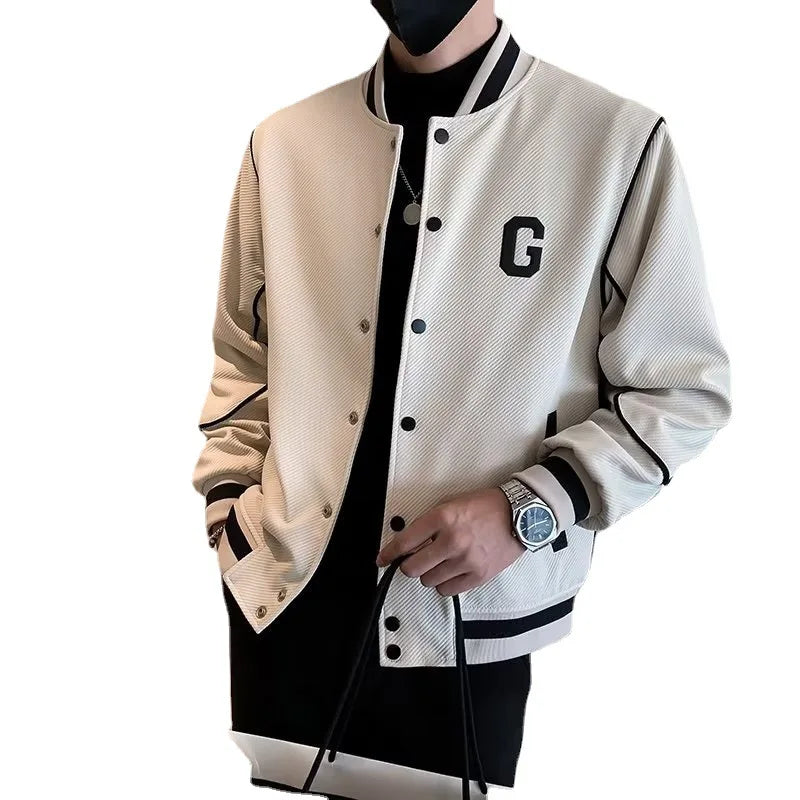 Vestes pour hommes, manteaux décontractés à boutons à manches longues et col montant de couleur unie, vestes de loisirs pour hommes