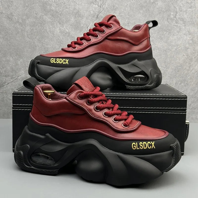Zapatos de diseñador para hombre, zapatillas cómodas de plataforma gruesa para hombre