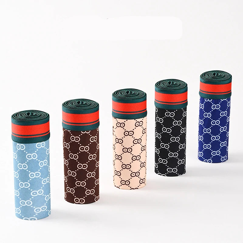 Lot de 5 boxers imprimés pour homme, sous-vêtements confortables et respirants,