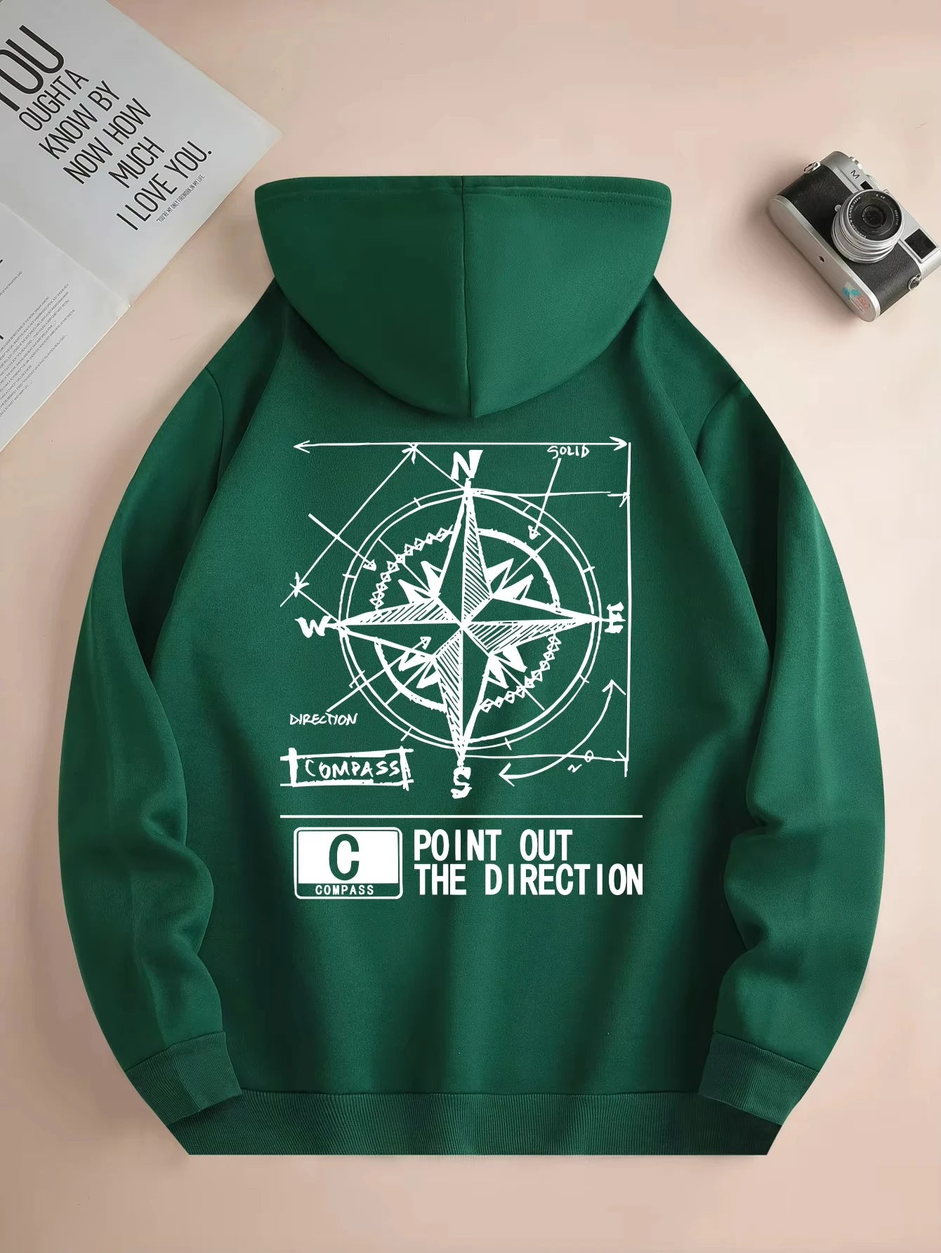sudadera con capucha de moda para hombre, sudadera informal con capucha, estampado geométrico, bolsillo frontal de canguro, chaqueta para hombre
