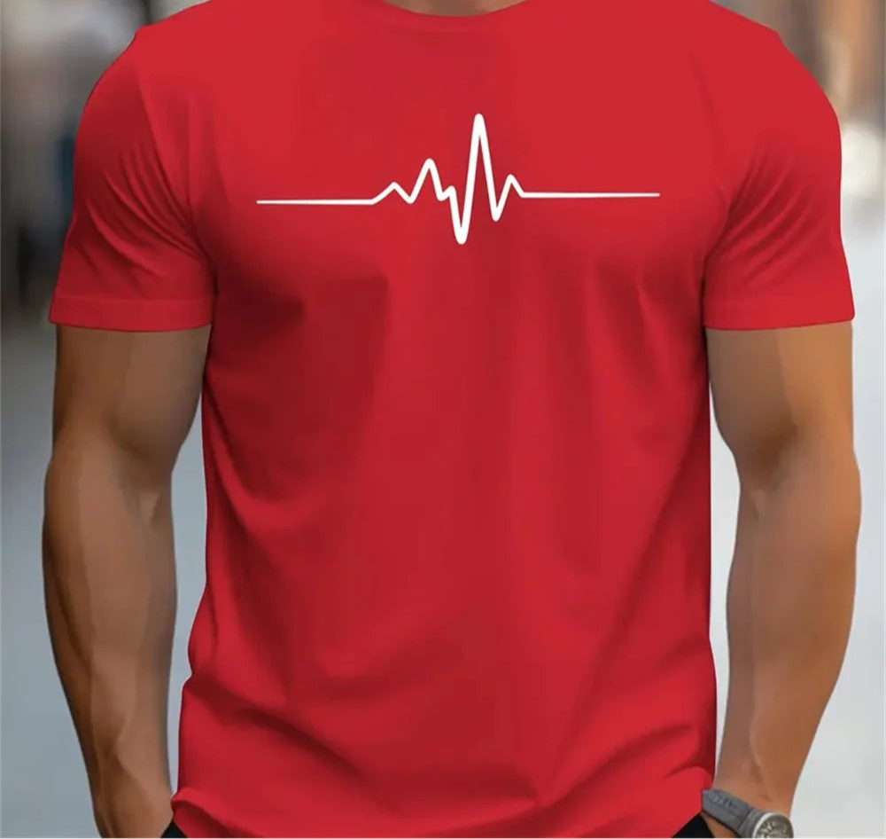 Camiseta de moda de verano con estampado para hombre