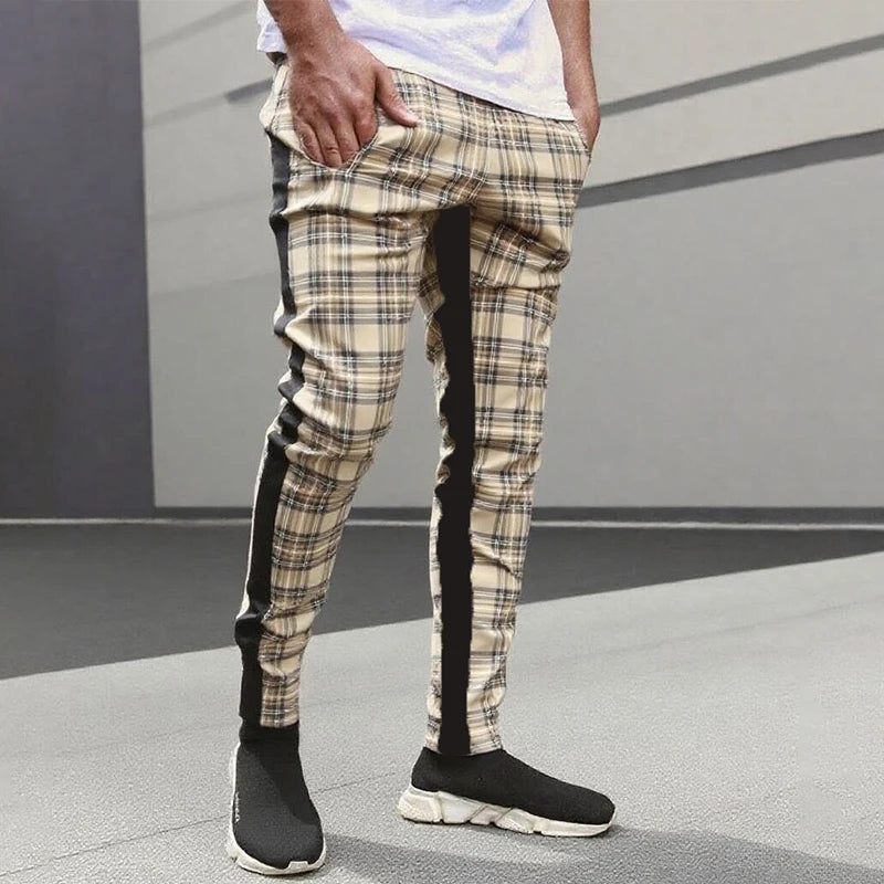 pantalones informales, para hombre, pantalones de chándal, pantalones de chándal ajustados