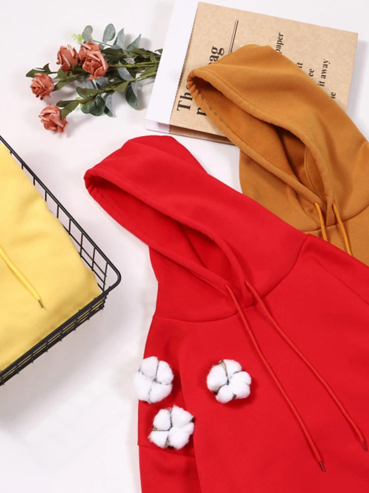 Sudadera con capucha con estampado de mariposa creativa para mujer, sudadera informal de calle, Sudadera con capucha de lana a la moda