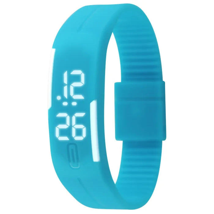 Relojes deportivos digitales para adultos y niños , reloj de pulsera con correa de silicona y pantalla LED