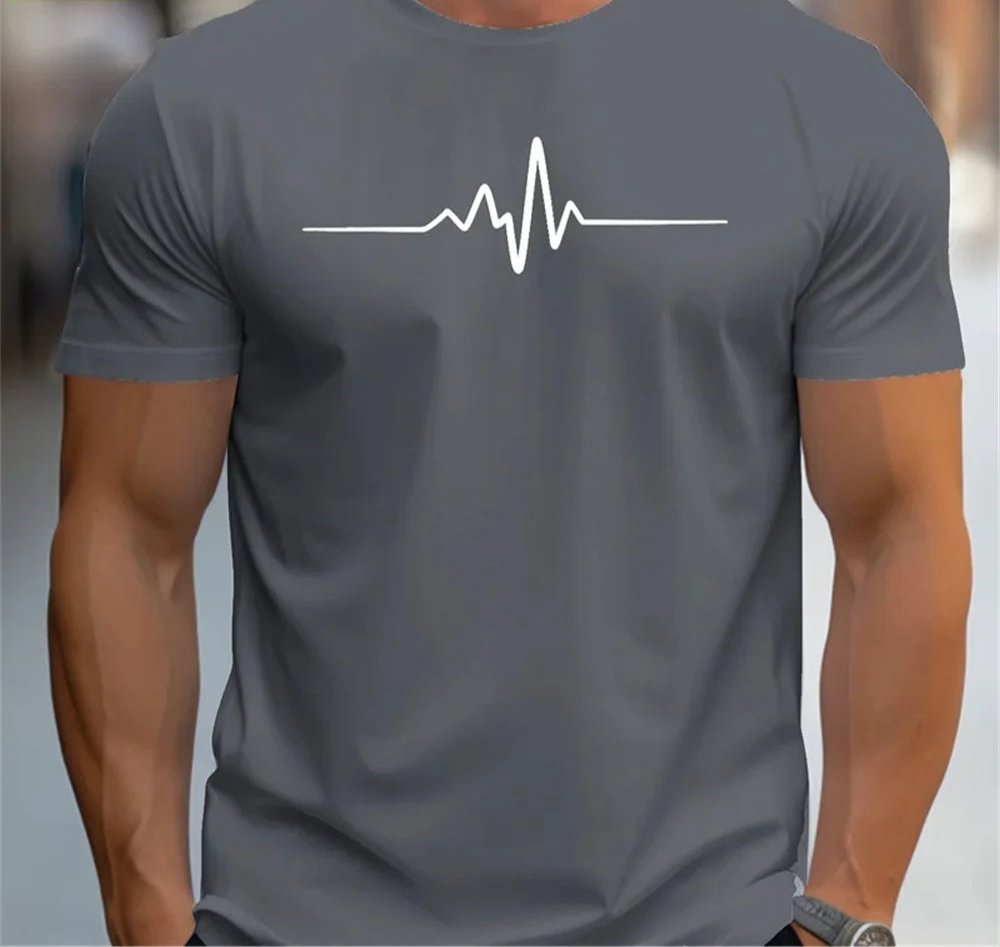 Camiseta de moda de verano con estampado para hombre
