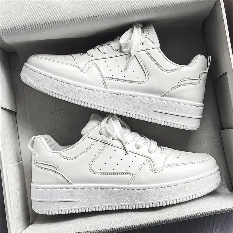 Zapatos de plataforma aireadores para hombre, de moda, a juego, con plataforma blanca, deportivos, informales, de moda