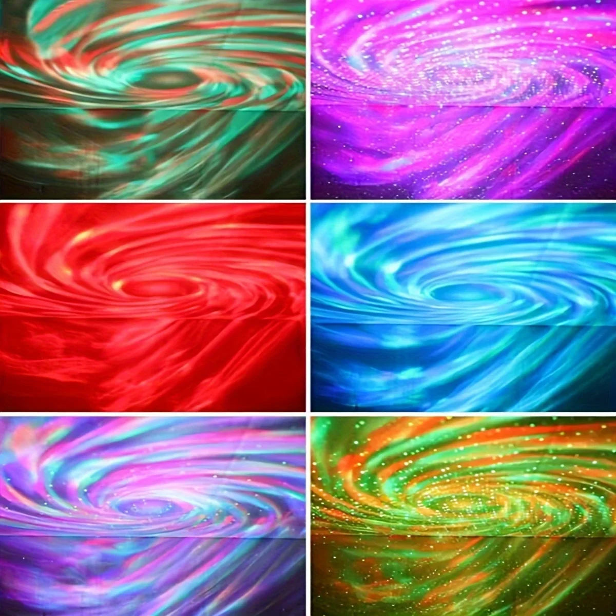 Proyector de cielo estrellado de auroras boreales, luz nocturna LED con control remoto USB, una variedad de estilos para la decoración del hogar, el dormitorio y la fiesta.