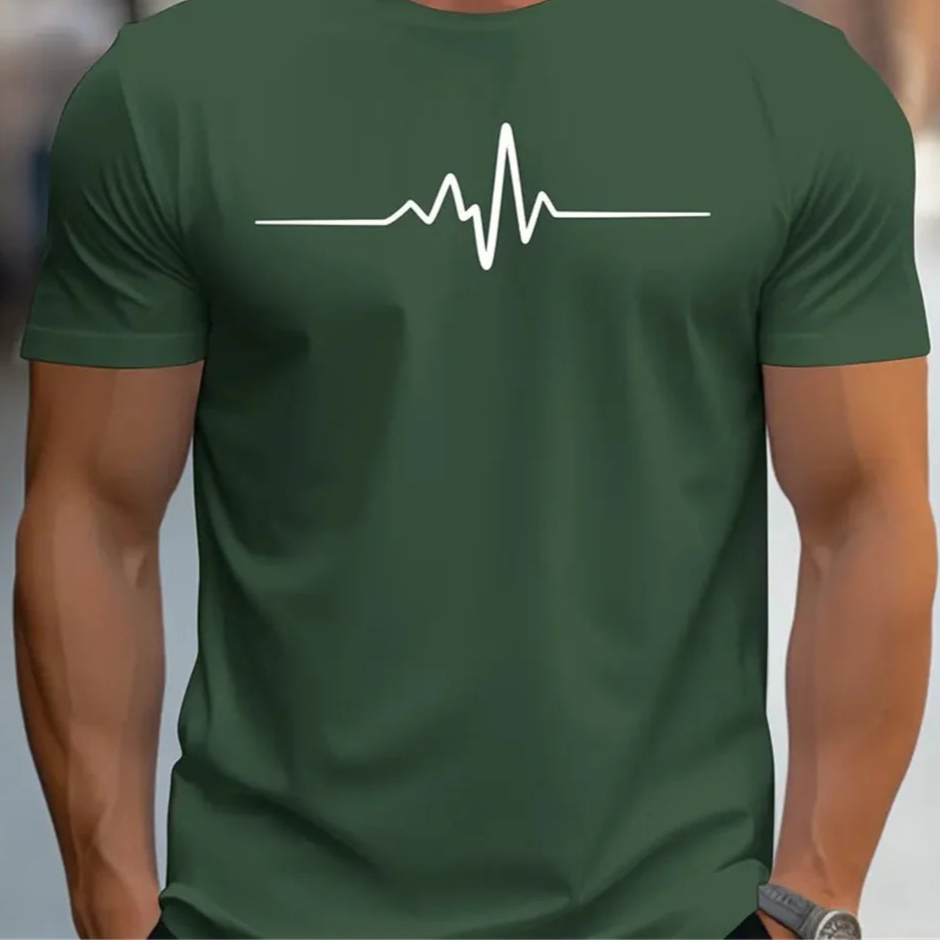 Camiseta de moda de verano con estampado para hombre