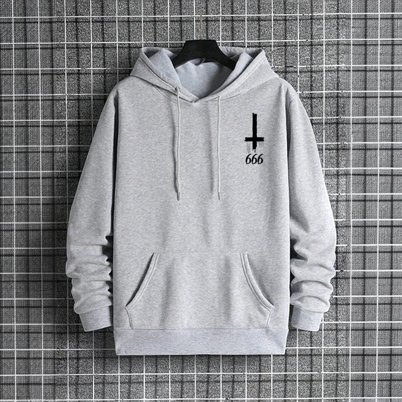 Ropa de calle para hombre, Sudadera con capucha con estampado , chaqueta informal de moda para otoño e invierno