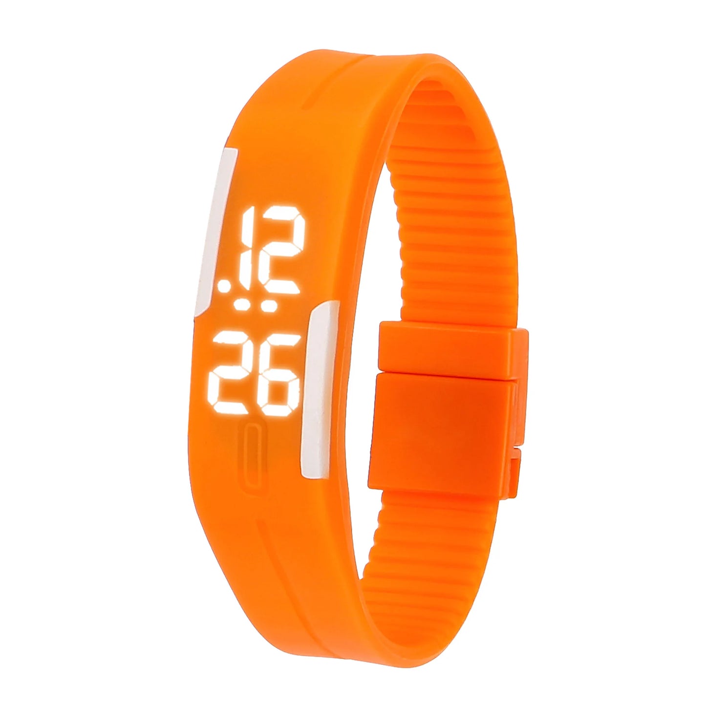 Relojes deportivos digitales para adultos y niños , reloj de pulsera con correa de silicona y pantalla LED