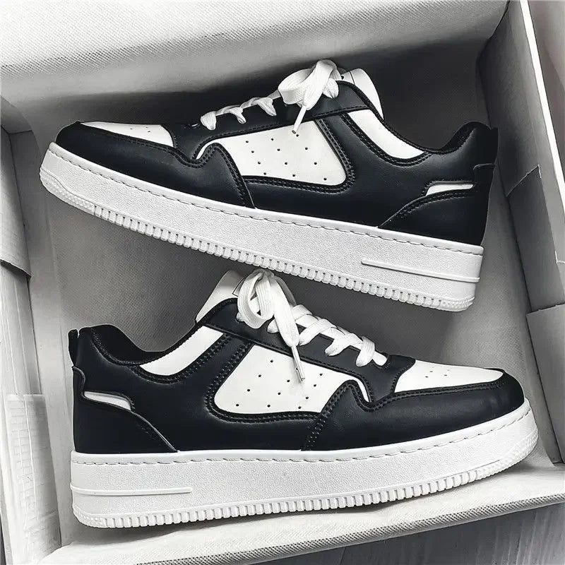 Zapatos de plataforma aireadores para hombre, de moda, a juego, con plataforma blanca, deportivos, informales, de moda