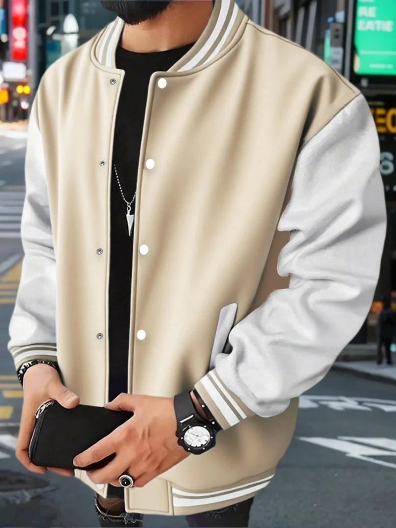 chaqueta de uniforme de béisbol clásico hombres calle gótica Punk Casual ropa informal suelta