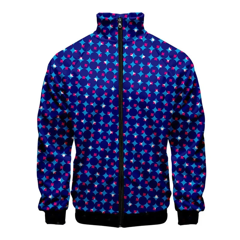 Chaqueta unisex con estampado de puntos coloridos para hombre y mujer, abrigo de manga larga con patrón de moda Pop, Tops de calle de gran tamaño, chaquetas con cremallera, primavera y otoño