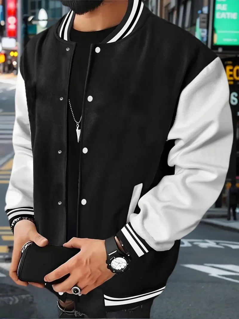 chaqueta de uniforme de béisbol clásico hombres calle gótica Punk Casual ropa informal suelta