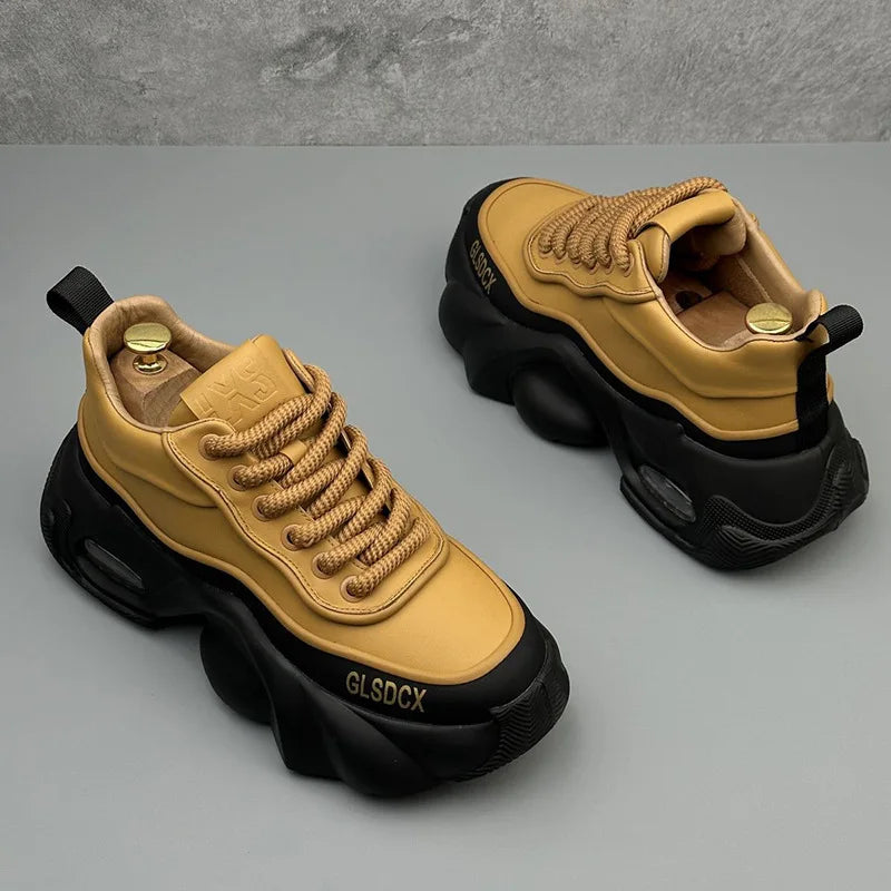 Zapatos de diseñador para hombre, zapatillas cómodas de plataforma gruesa para hombre