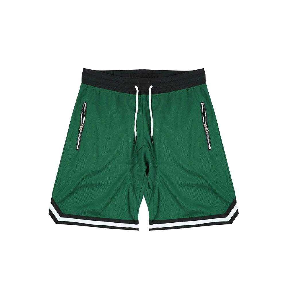 Pantalones cortos deportivos de baloncesto para hombre, de malla, de secado rápido, para gimnasio, para verano, para correr, informales, transpirables.