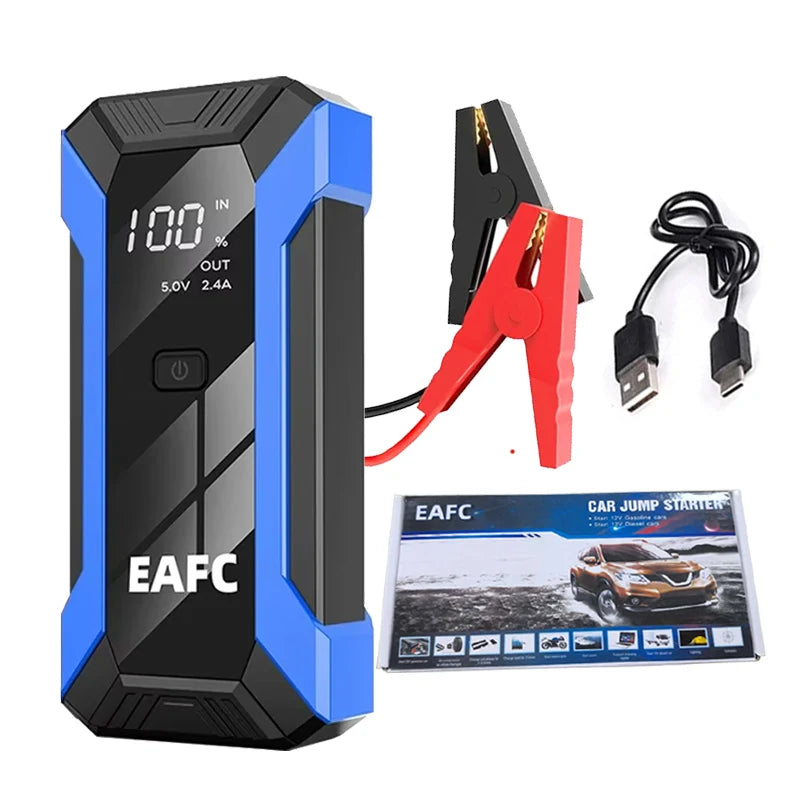 Arrancador de batería portátil para coche EAFC de 12 V, cargador de refuerzo, dispositivo de arranque, iluminación de emergencia automática