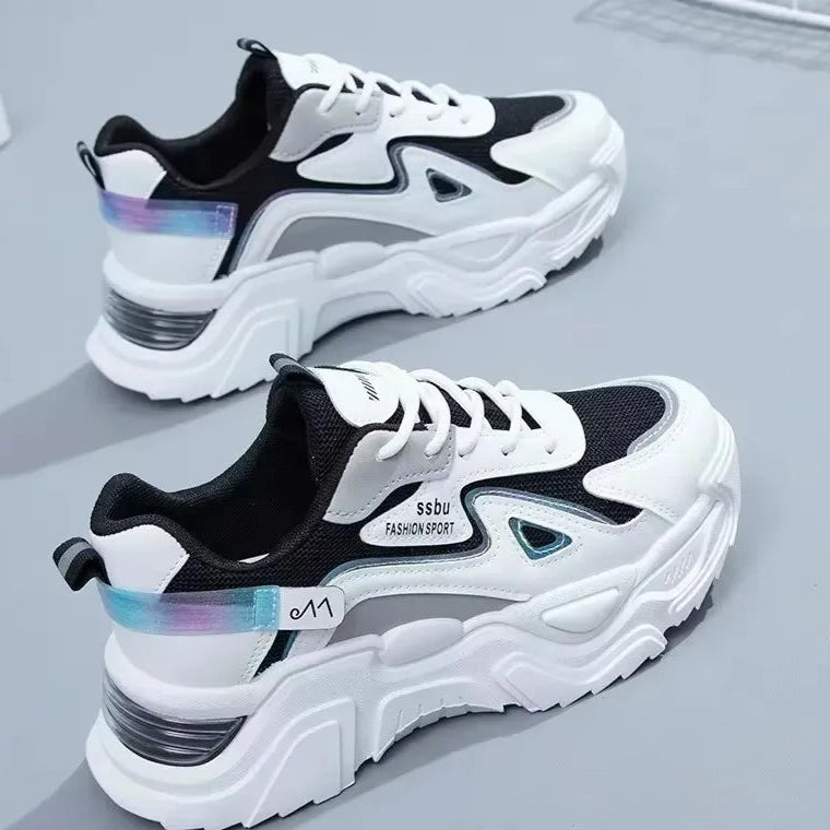 Zapatillas deportivas para mujer, zapatos planos con plataforma