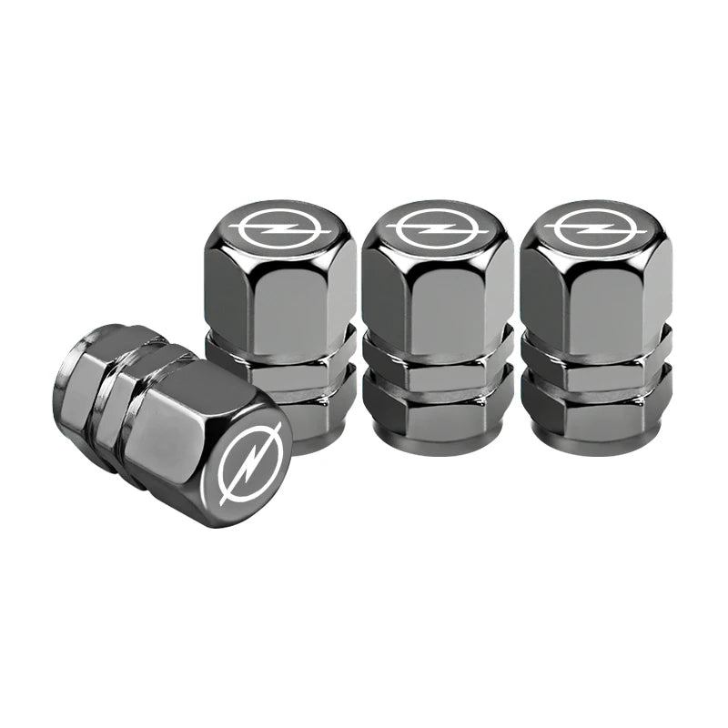 4 cubiertas de válvula de metal para neumáticos de automóvil, antifugas, decorativas para Opel Corsa D, Astra, Insignia, Mokka, Adam Combo