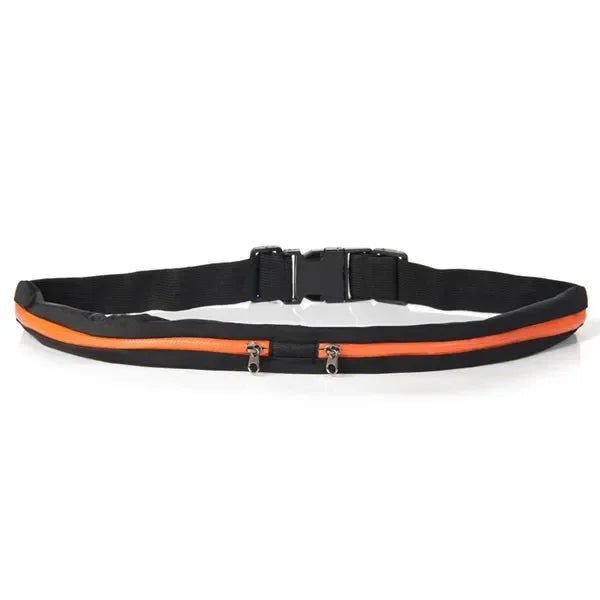 Riñonera ajustable para correr, doble bolsillo, impermeable, cinturón para teléfono, bolsa pequeña de nailon para viajar, ciclismo, senderismo, deporte, gimnasio
