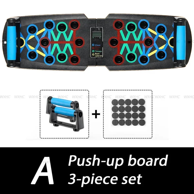 Tabla de flexiones con conteo automático inteligente, soporte plegable para flexiones múltiples con sensor corporal para fortalecer los músculos centrales y mantener la estabilidad en casa.