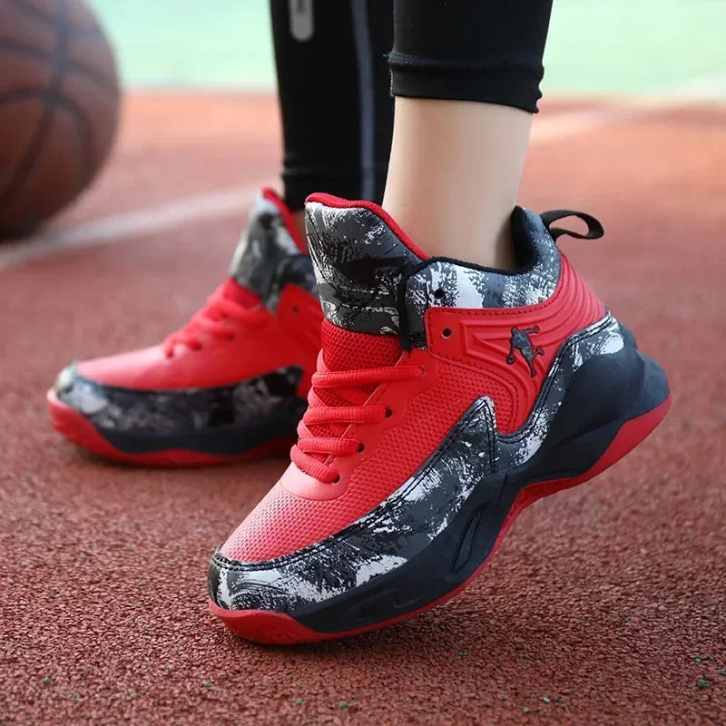 Nuevas zapatillas de baloncesto de marca para niños, suela gruesa, antideslizantes, zapatillas deportivas para niños, zapatillas de baloncesto para niños.