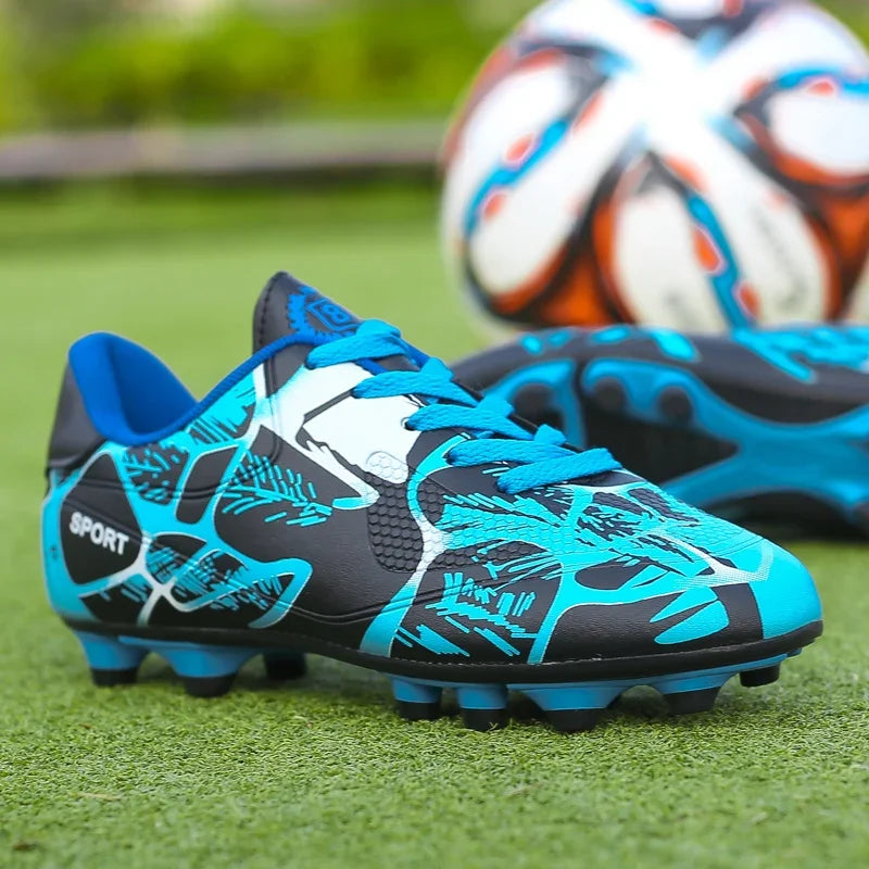Botas de fútbol para niños, para entrenamiento en césped interior y exterior