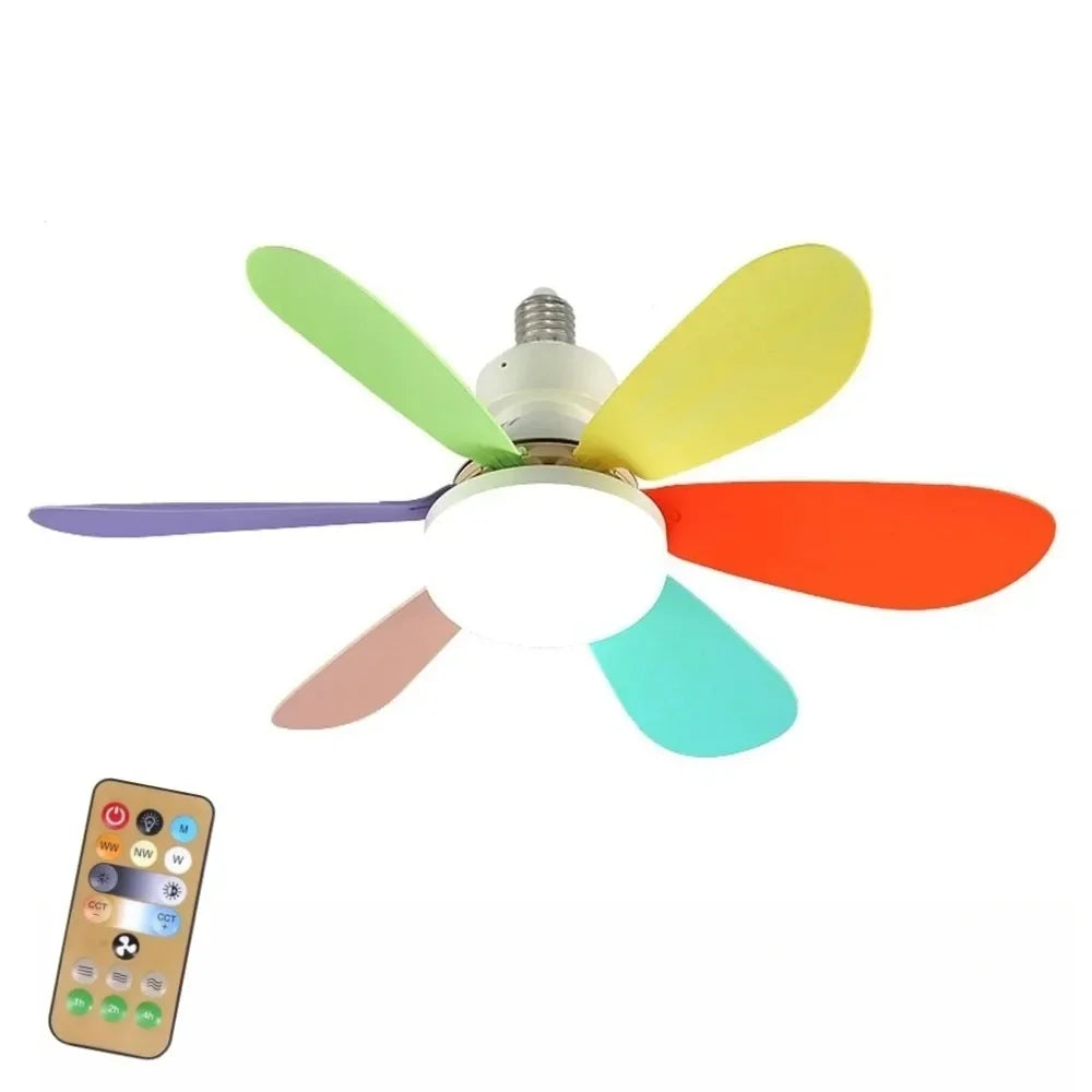 Ventilador de techo LED con control remoto para atenuación, adecuado para sala de estar, estudio, uso doméstico