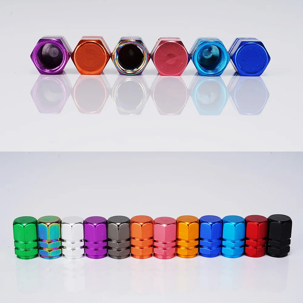 Tapas de válvulas de neumáticos, accesorios decorativos para neumáticos para ruedas de coches, motocicletas y bicicletas, cubiertas a prueba de polvo.
