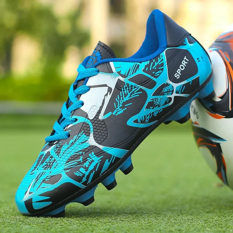 Botas de fútbol para niños, para entrenamiento en césped interior y exterior