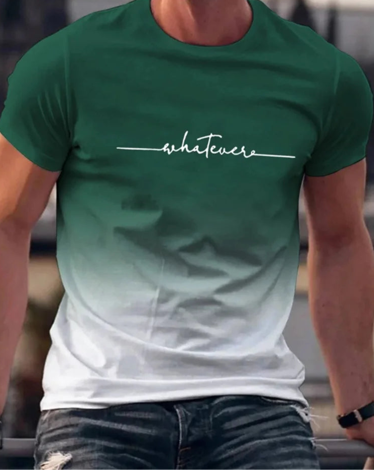 Camiseta de moda de verano con estampado para hombre