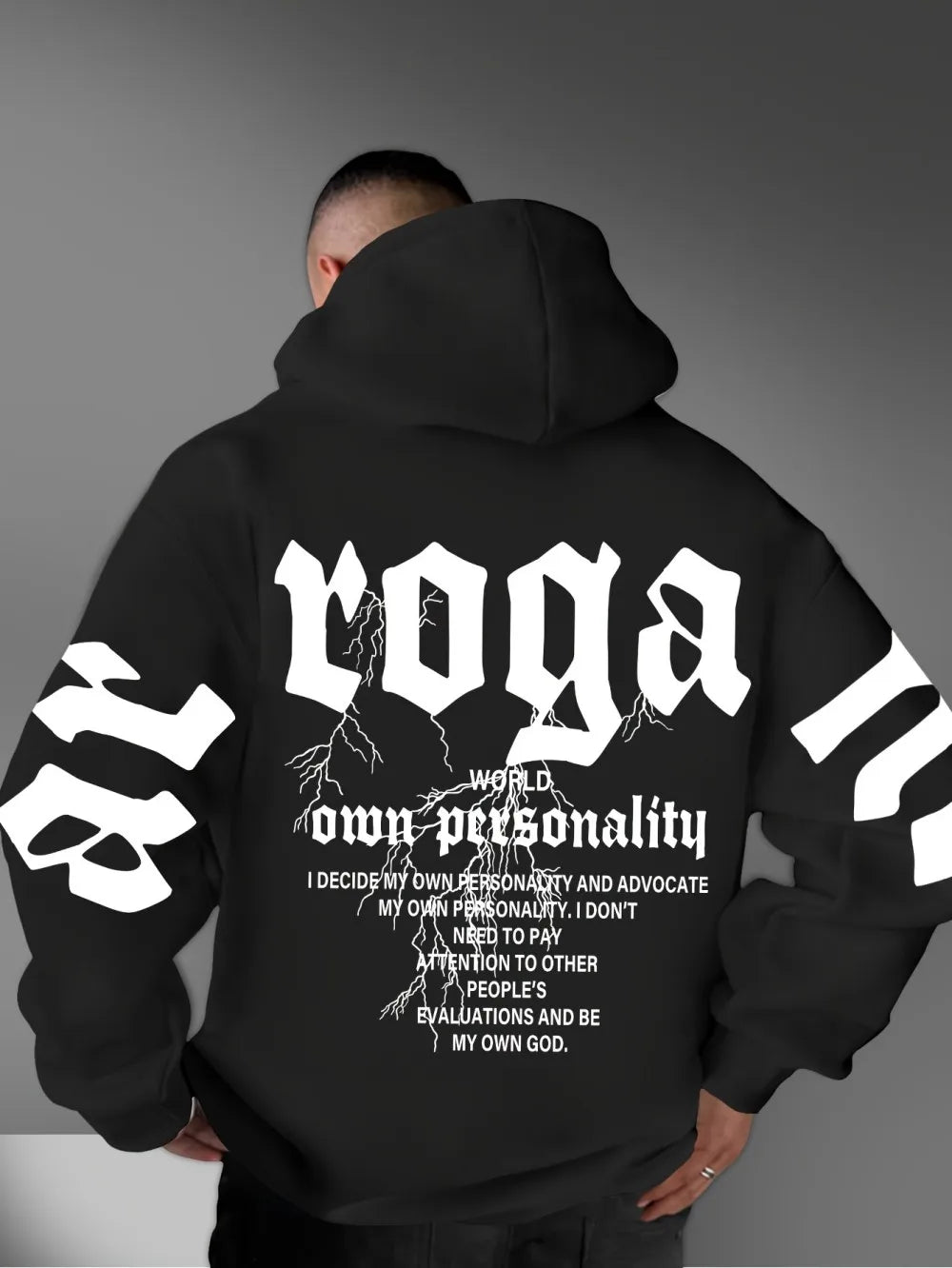 Sudadera con capucha cómoda y suave con estampado de letras a la moda para hombre, ropa de estilo callejero urbano para exteriores
