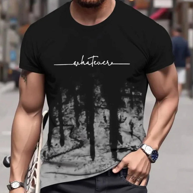 Camiseta de moda de verano con estampado para hombre