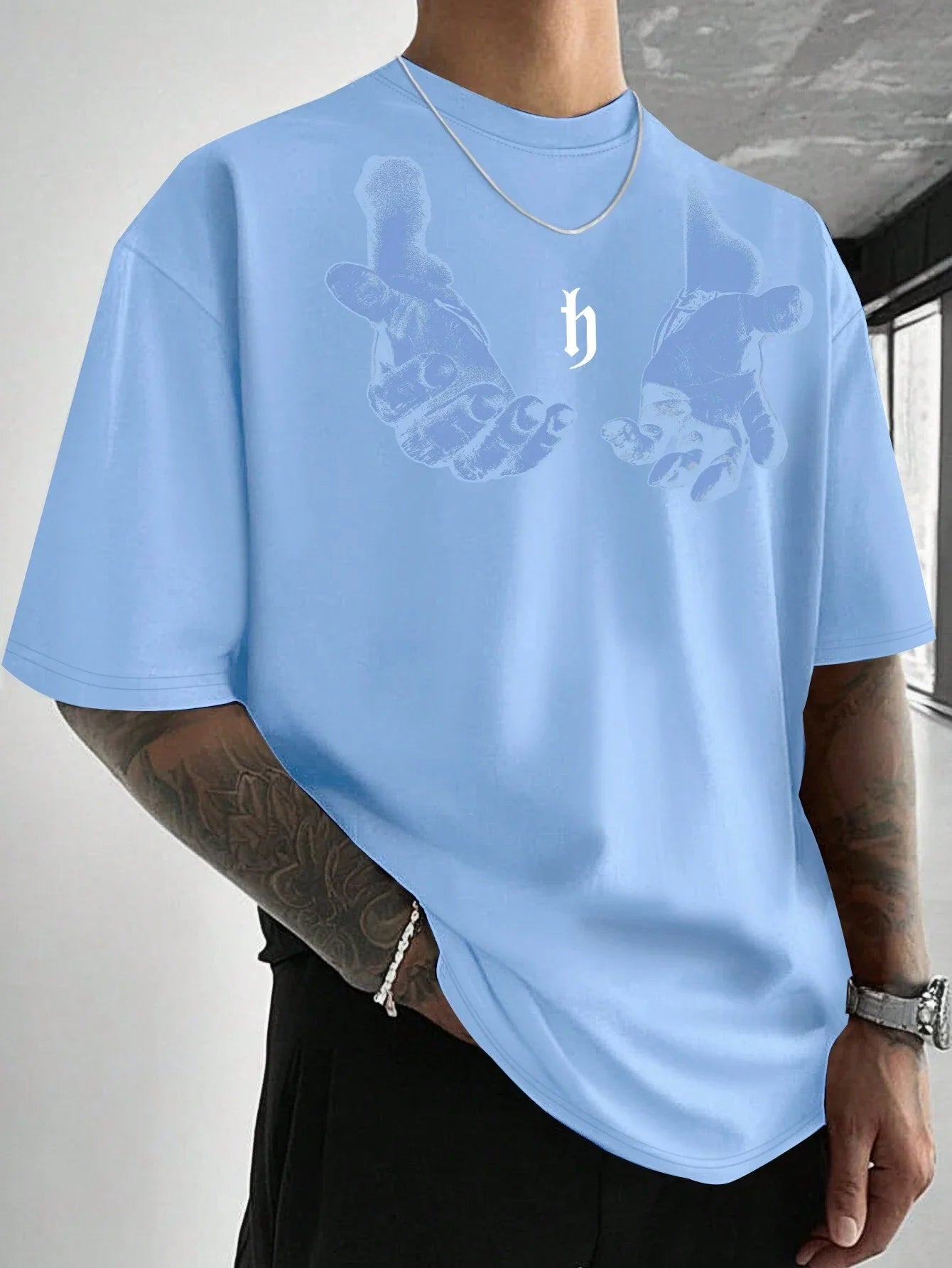 Camiseta de manga corta informal con estampado para hombre, para uso diario, primavera y verano