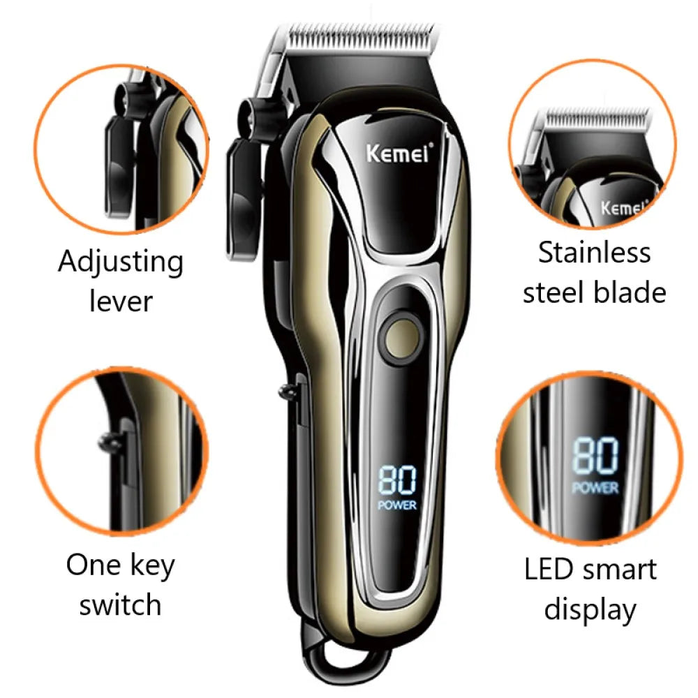 Maquinilla eléctrica para cortar el pelo para hombres, Afeitadora eléctrica profesional, Máquina para cortar cabello, cortadora de peluquero inalámbrica