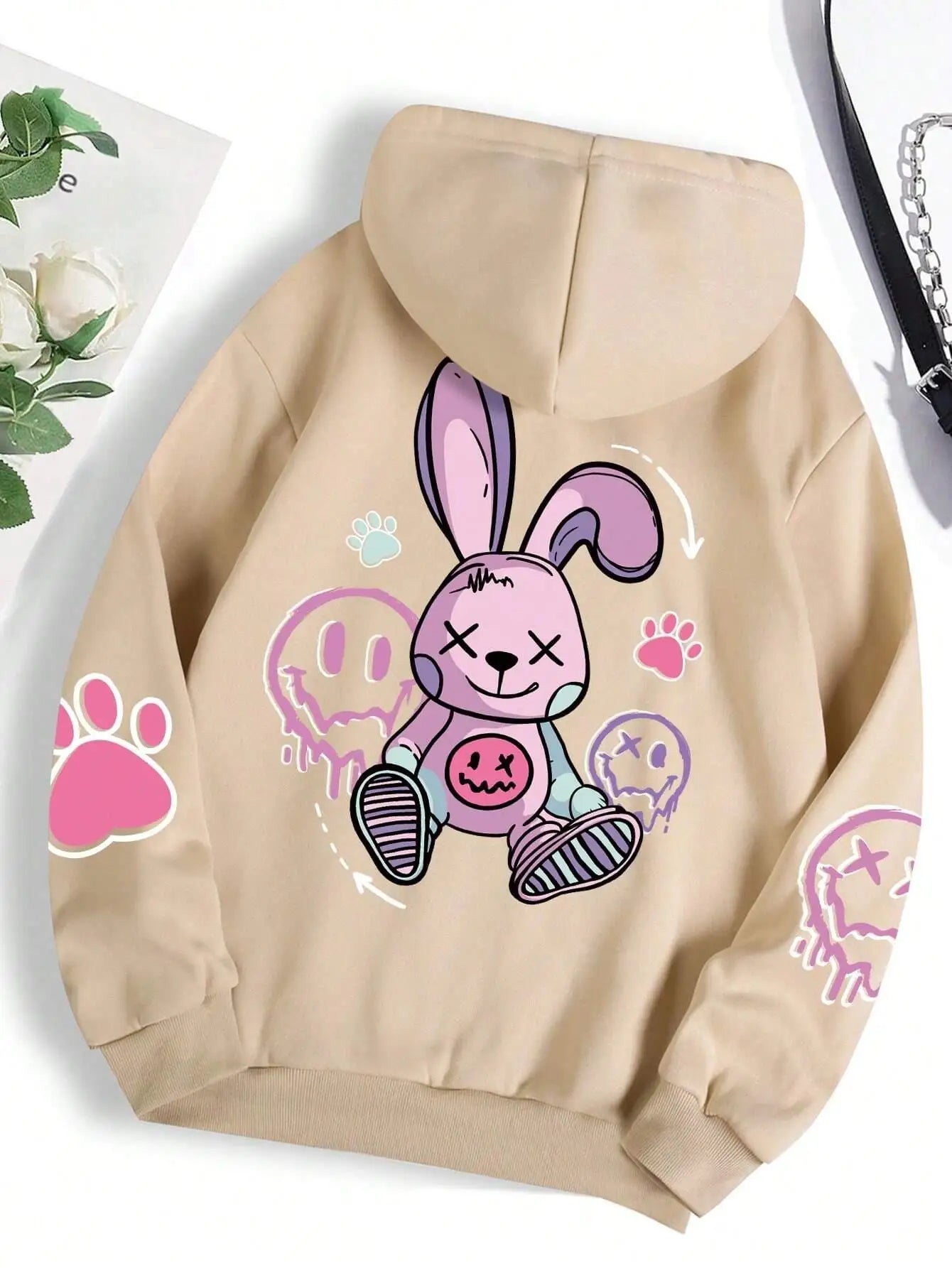 Sudaderas con capucha mujer moda Sudadera con capucha de gran tamaño suelta nuevas sudaderas otoño ropa de lana cálida