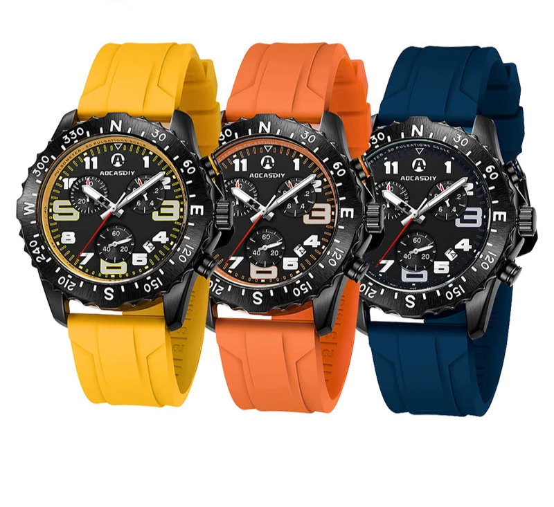 Reloj para hombre, relojes de pulsera de cuarzo, reloj informal de resistencia, reloj de lujo para hombre, relojes cronógrafo luminosos resistentes al agua, reloj para hombre