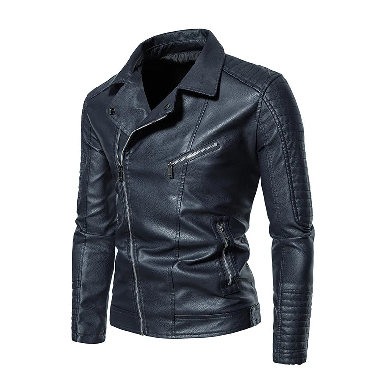 Abrigo de cuero americano para hombre, chaqueta de cuero, Top táctico Retro para motocicleta, abrigo impermeable, novedad de