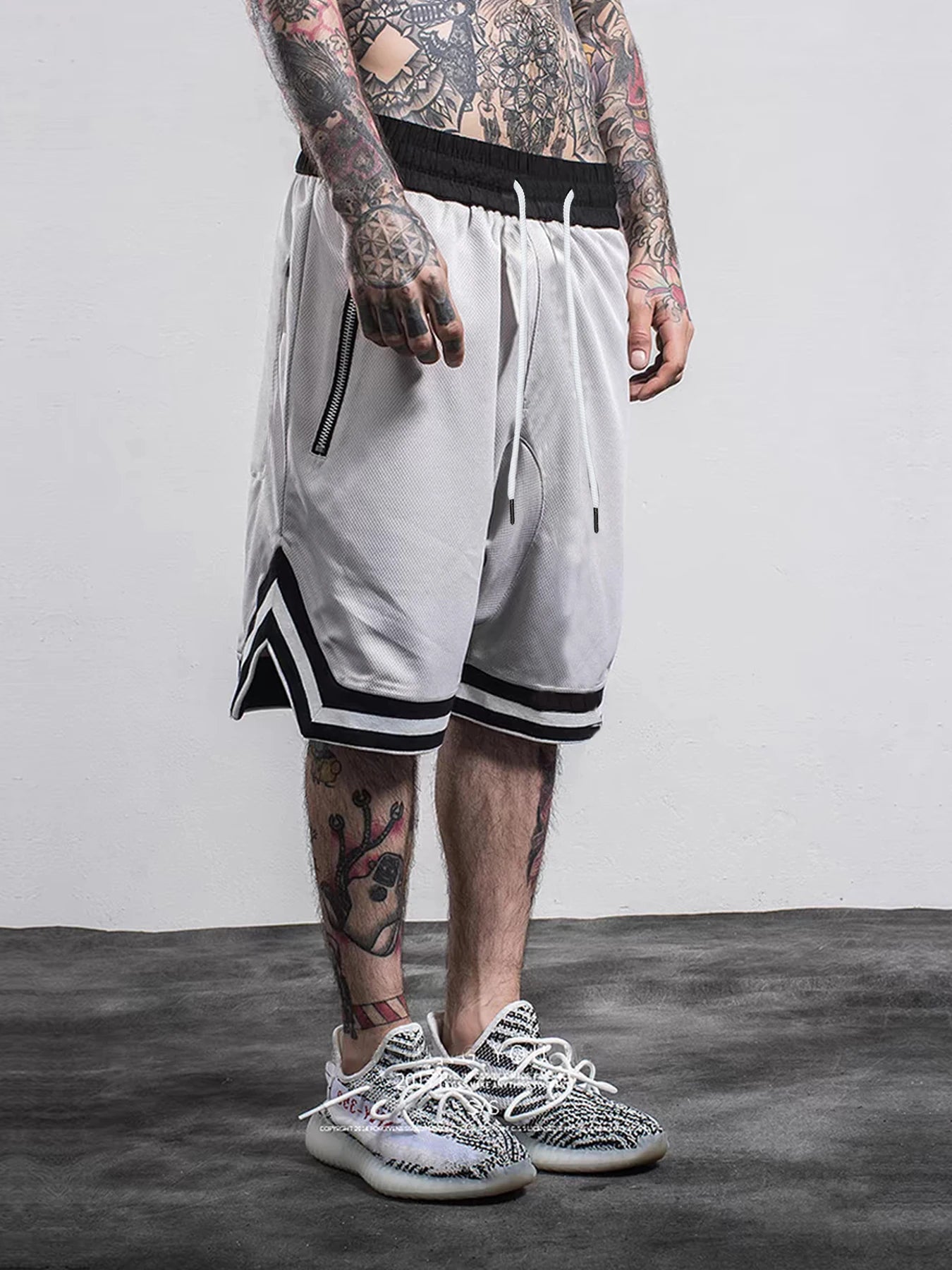 Pantalones cortos deportivos de baloncesto para hombre, de malla, de secado rápido, para gimnasio, para verano, para correr, informales, transpirables.