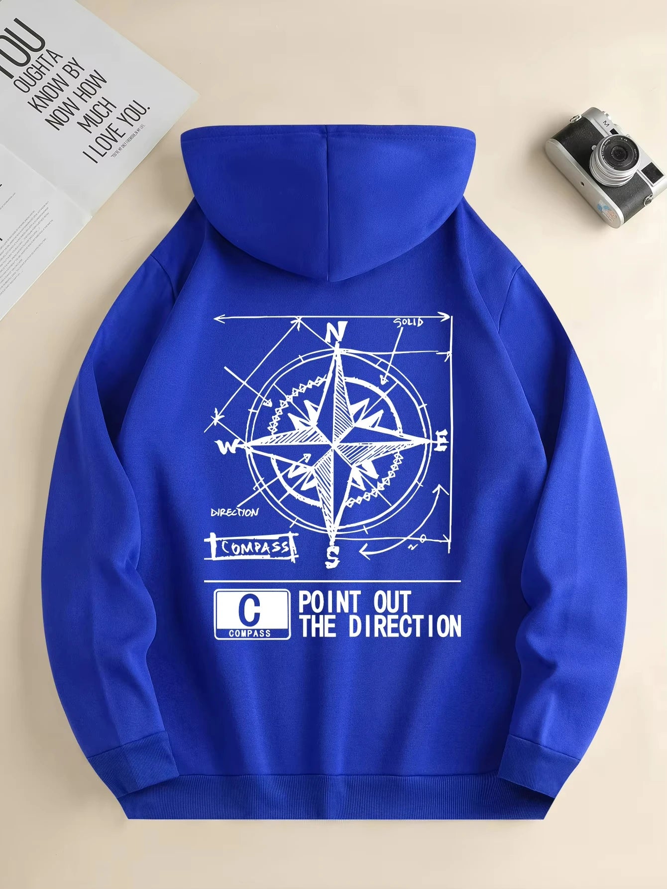 sudadera con capucha de moda para hombre, sudadera informal con capucha, estampado geométrico, bolsillo frontal de canguro, chaqueta para hombre