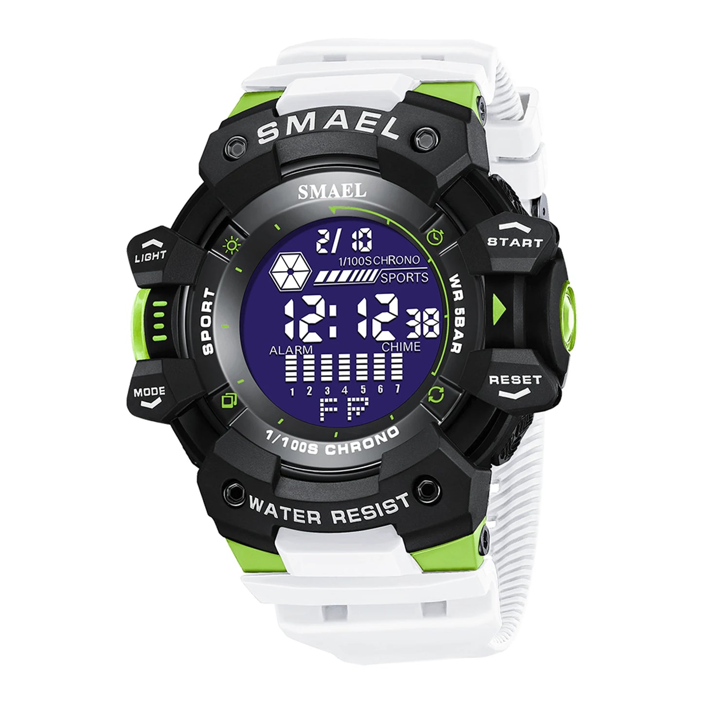 Reloj deportivo digital de lujo para hombre, estilo militar, resistente al agua, con esfera grande y retroiluminación LED