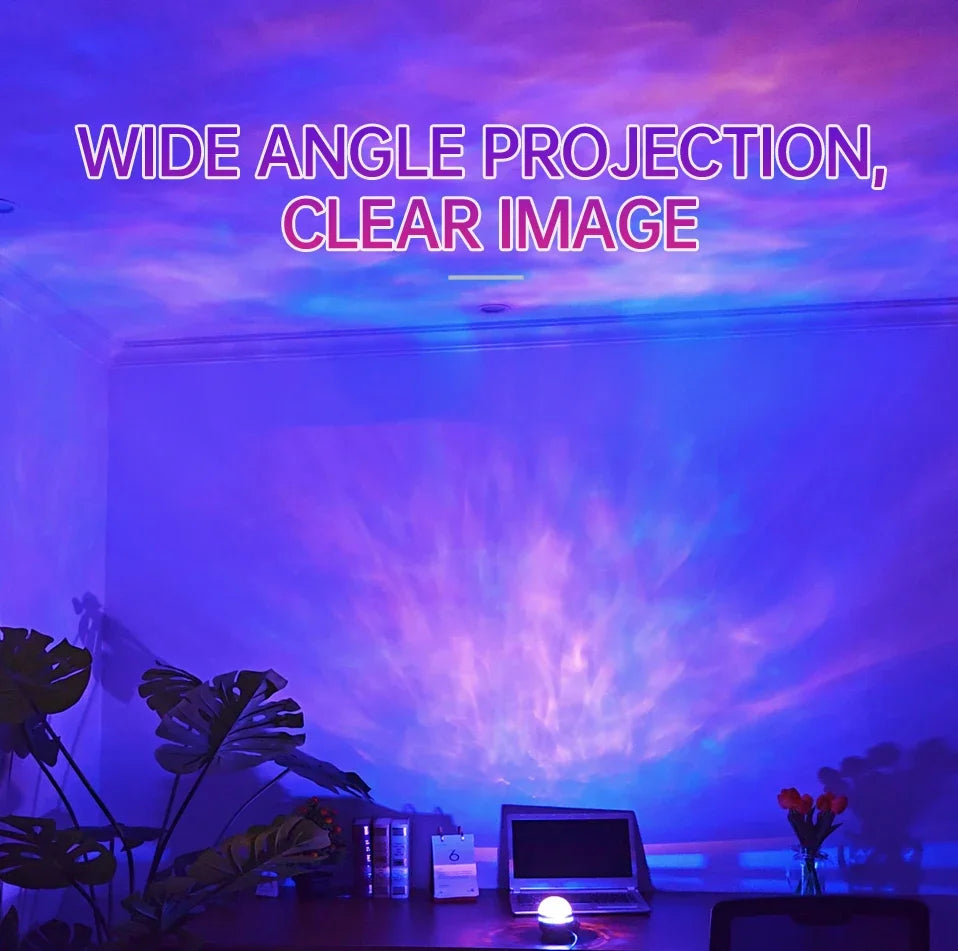 Proyector de cielo estrellado de auroras boreales, luz nocturna LED con control remoto USB, una variedad de estilos para la decoración del hogar, el dormitorio y la fiesta.