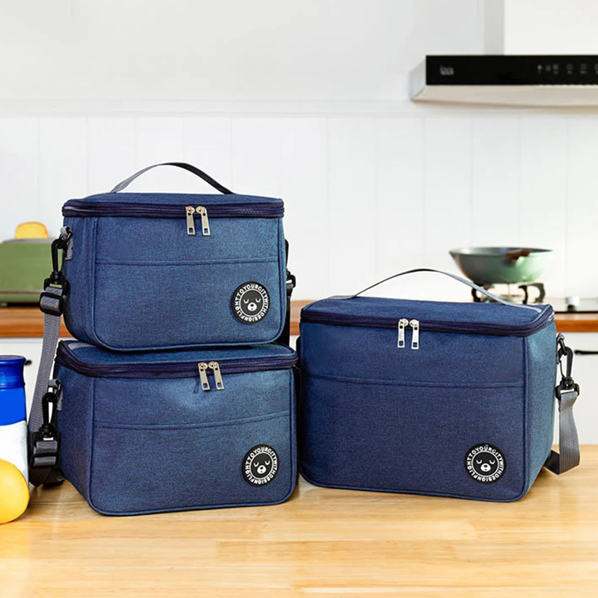 Bolsa de almuerzo portátil con correa para el hombro, bolsa aislante, bolsa para lonchera, bolsa de almuerzo impermeable y gruesa para estudiantes。-zmt