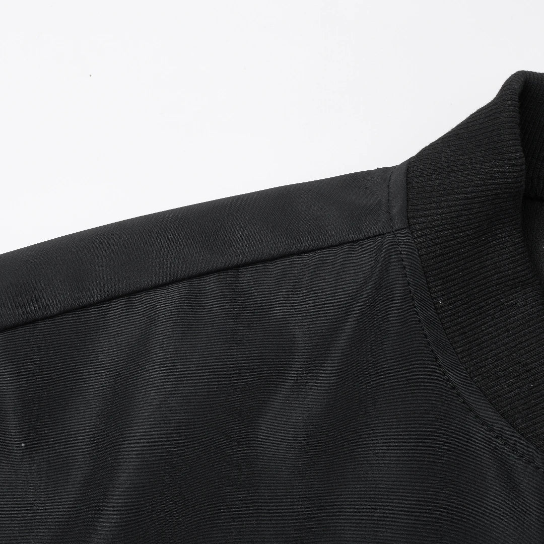 chaqueta corta holgada de Color sólido con cuello de béisbol para hombres de negocios Casual abrigo fino tendencia