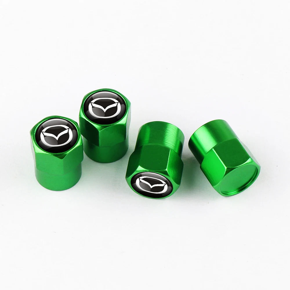 4 tapas de válvulas de neumáticos de aleación de aluminio para Mazda CX-3 BK CX-5 MS Speed 5 6 2 3 CX30 MX-5.