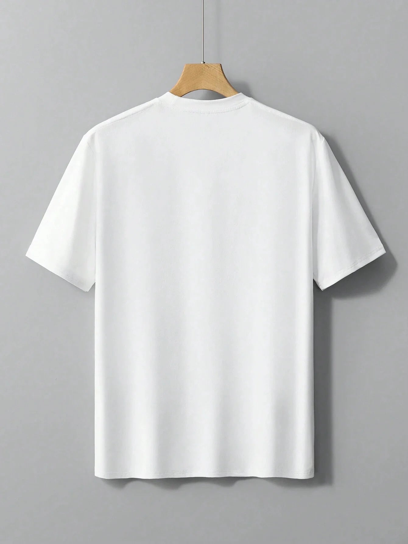 Camiseta deportiva informal de manga corta con cuello redondo y estampado para hombre
