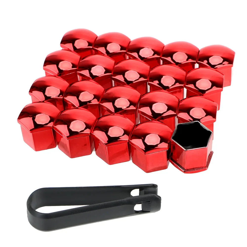 20 unidades Tapas protectoras para tuercas de rueda de coche, 17/19/21 mm, antioxidantes,( Mira que llave coge tu tuerca antes de comprar )