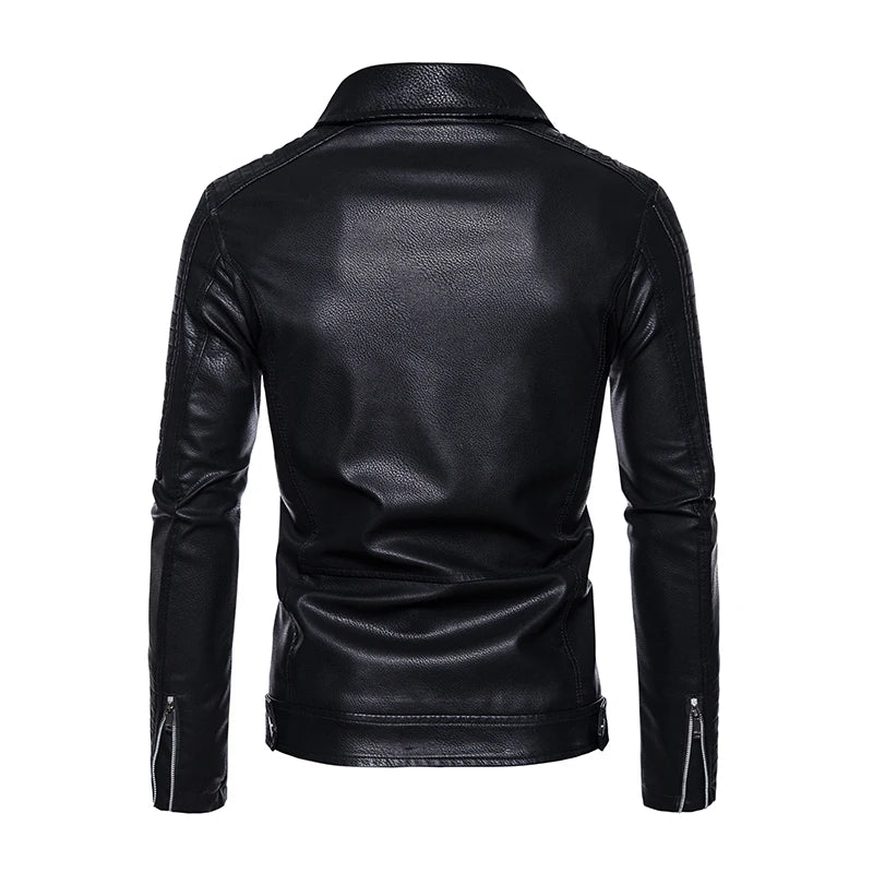 Abrigo de cuero americano para hombre, chaqueta de cuero, Top táctico Retro para motocicleta, abrigo impermeable, novedad de