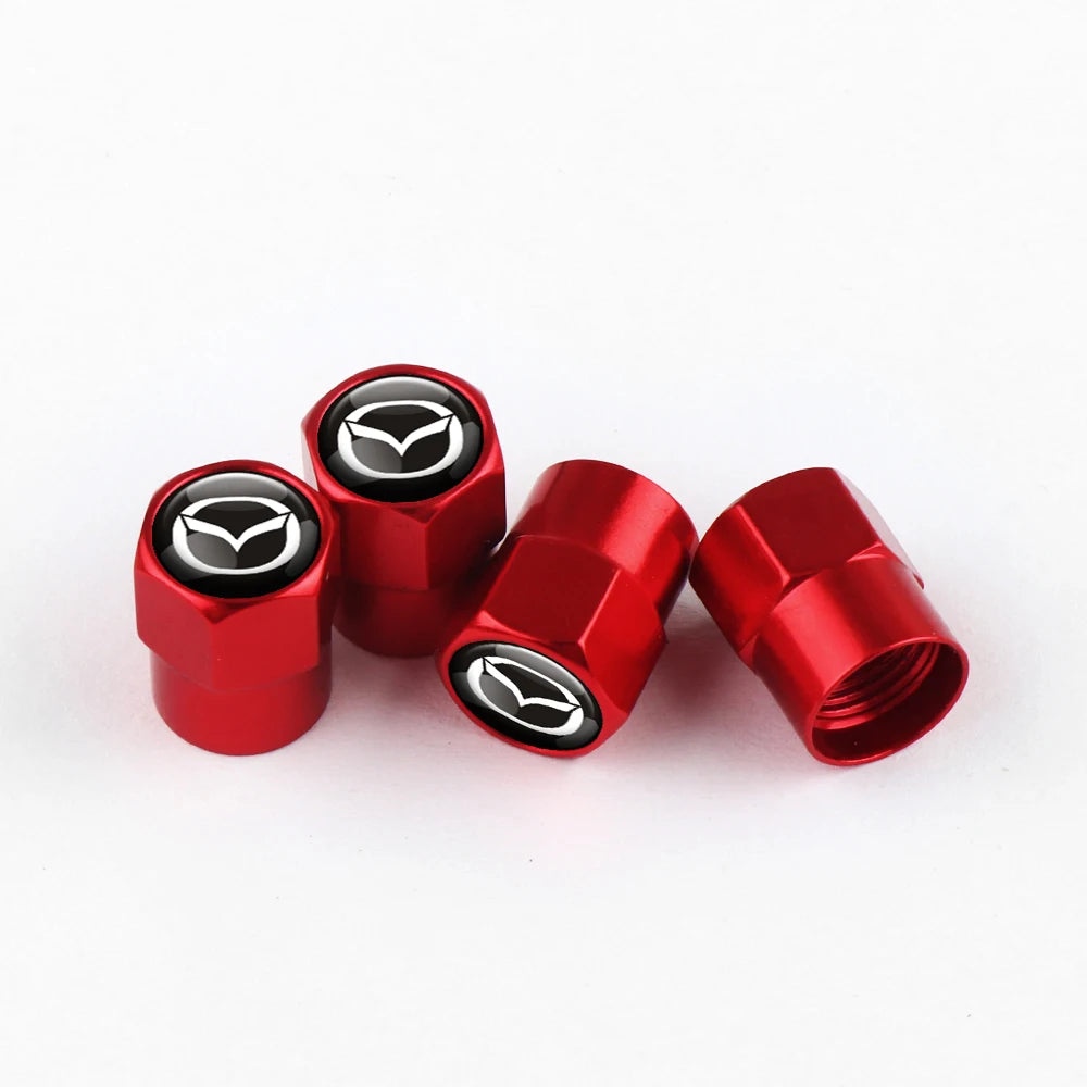 4 tapas de válvulas de neumáticos de aleación de aluminio para Mazda CX-3 BK CX-5 MS Speed 5 6 2 3 CX30 MX-5.
